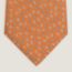 Cravate 7&nbsp;cm Petits Maillons, orange/gris