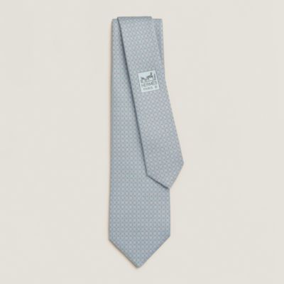 Cravate Hermès En Soie - Motif Nœud Cordage Multicolore, Occasion