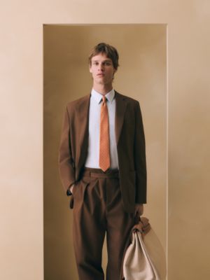 シルクツイルタイ ツイルビー 7&nbsp;cm 《頂上の休息》, イメージ: 着用例, worn, ビュー3の3