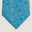 Cravate 7&nbsp;cm Quincaillerie du Faubourg, azur/gris