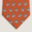 Sur les Toits d'Hermès tie 7&nbsp;cm, orange vif/ciel/bleu
