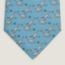 Puppy dream tie 7&nbsp;cm, ciel/gris/émeraude