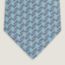 H Manchettes tie, ciel/blanc