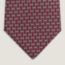 H Gourmette tie, bordeaux/gris