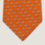 H Cheval tie, orange/bleu moyen/vert