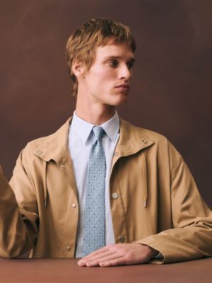 シルクツイルタイ 7&nbsp;cm 《メタルリー・エケストル》, イメージ: 着用例, worn, ビュー2の2