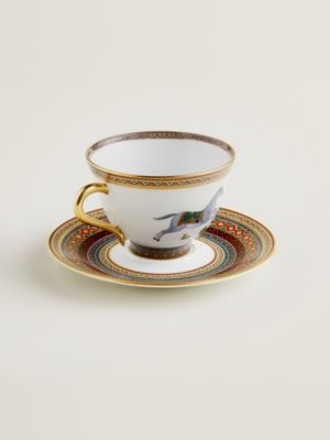 Cheval d’Orient tea cup and saucer n°1, View: front, front, view 3 of 4