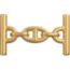Mini H belt buckle & Reversible leather strap 24&nbsp;mm, Lagune, Metallic finish Yellow gold