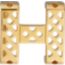 Garden Party belt buckle & Reversible leather strap 24&nbsp;mm, Garden Party, Metallic finish Yellow gold, no stock