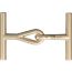 Tube H belt buckle & Reversible leather strap 38&nbsp;mm, Jumbo, Metallic finish Yellow gold