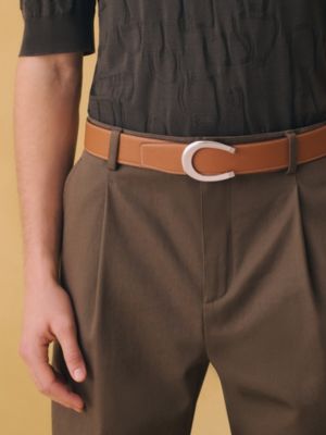 Luck belt buckle & Reversible leather strap 38&nbsp;mm, View: Worn, worn, view 3 of 3