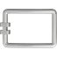 Tube H belt buckle & Reversible leather strap 32&nbsp;mm, Tube H, Metallic finish Silver, no stock