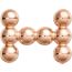 Gamma belt buckle & Reversible leather strap 13&nbsp;mm, Bubble, Metallic finish Rose gold