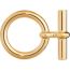 Mini H belt buckle & Reversible leather strap 24&nbsp;mm, Flot, Metallic finish Yellow gold