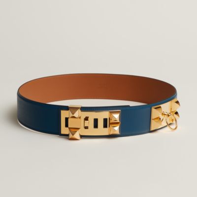太幅エレガント☆{HERMES} Collier de Chien 50 ベルト Biscuit 010630UCS4_worn_1