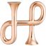 Cor Baroque belt buckle & Reversible leather strap 24&nbsp;mm, Cor Baroque, Metallic finish Rose gold, no stock