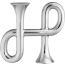 My H belt buckle & Reversible leather strap 24&nbsp;mm, Cor Baroque, Metallic finish Silver