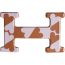 H Email Coeur belt buckle & Toile H Plume leather strap 24&nbsp;mm, H Email Coeur, Metallic finish Others
