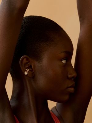 Olympe ear cuff, small model, View: Worn, worn, view 2 of 2