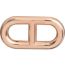 Mini 5382 belt buckle & Reversible leather strap 13&nbsp;mm, Maillon H, Metallic finish Rose gold