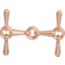 Mini Constance belt buckle & Reversible leather strap 24&nbsp;mm, H Equestre, Metallic finish Rose gold
