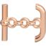 Boucle de ceinture H Torsade & Cuir de ceinture réversible 24&nbsp;mm, Ancre Marine, Finition métallique Doré rose