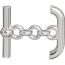 Boucle de ceinture Plein Cœur & Cuir de ceinture réversible 24&nbsp;mm, Ancre Marine, Finition métallique Argenté