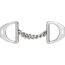 Script belt buckle & Reversible leather strap 38&nbsp;mm, Equipage, Metallic finish Silver