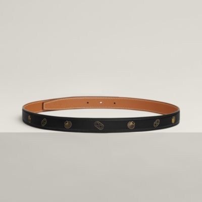 【Noir & Etoupe × S金具】HERMES Ancre リバーシブルベルト Affordable Luxury