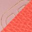 Boucle de ceinture Plein Cœur & Cuir de ceinture réversible 24&nbsp;mm, rose sakura/orange field