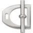 Luck belt buckle & Reversible leather strap 38&nbsp;mm, Neo Etrier, Metallic finish Silver
