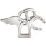 Good Luck belt buckle & Reversible leather strap 38&nbsp;mm, Good Luck, Metallic finish Silver, no stock