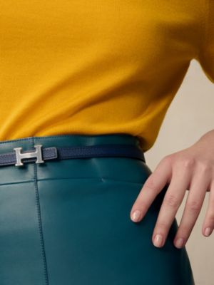 Mini 5382 Splas'H belt buckle & Reversible leather strap 13&nbsp;mm, View: Worn, worn, view 3 of 3