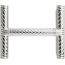 Gürtelschließe Sailor & Wendbarer Gürtelriemen 32&nbsp;mm, Hisséo, Metallveredelung Silberfarben