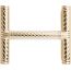 H Striee belt buckle & Reversible leather strap 32&nbsp;mm, Hisseo, Metallic finish Yellow gold