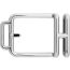 Sailor belt buckle & Reversible leather strap 32&nbsp;mm, Volte-face, Metallic finish Silver