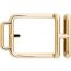 H Striee belt buckle & Reversible leather strap 32&nbsp;mm, Volte-face, Metallic finish Yellow gold