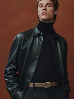 Volte-face reversible belt buckle & Reversible leather strap 32&nbsp;mm, View: Worn, worn, view 5 of 6
