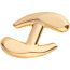 Galopin belt buckle & Reversible leather strap 13&nbsp;mm, My H, Metallic finish Yellow gold