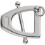 Ancre Marin belt buckle & Reversible leather strap 24&nbsp;mm, Canaille, Metallic finish Silver
