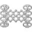 H Entrelacs, Metallic finish Silver