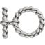 Mini Constance Martelee belt buckle & Reversible leather strap 24&nbsp;mm, Flot Godronne, Metallic finish Silver
