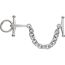 Luck belt buckle & Reversible leather strap 38&nbsp;mm, Lad, Metallic finish Silver
