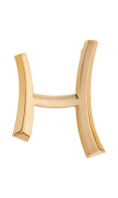 Script, Metallic finish Yellow gold