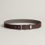 Otto 32 reversible belt, Havane/gris étain