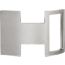 Dive belt buckle & Reversible leather strap 32&nbsp;mm, Dive, Metallic finish Silver