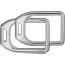 Jockey au Carre, Metallic finish Silver