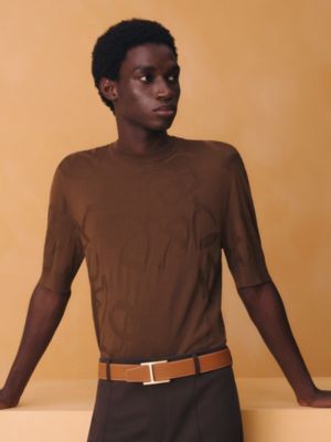 Fil d'H belt buckle & Reversible leather strap 38&nbsp;mm, View: Worn, worn, view 3 of 3