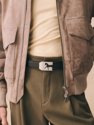 Au Trot belt buckle & Reversible leather strap 32&nbsp;mm, View: Worn, worn, view 3 of 4