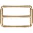 Jumbo belt buckle & Reversible leather strap 38&nbsp;mm, H Rouleau, Metallic finish Yellow gold